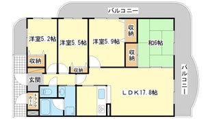 手柄アートスカイハイツの物件間取画像